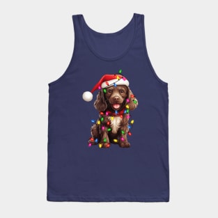 Christmas Dog Boykin Spaniel Tank Top